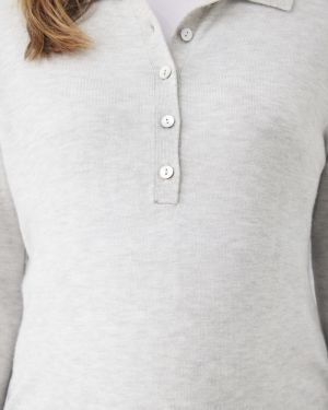 PIPER POLO NURSING KNIT SILVER MARLE