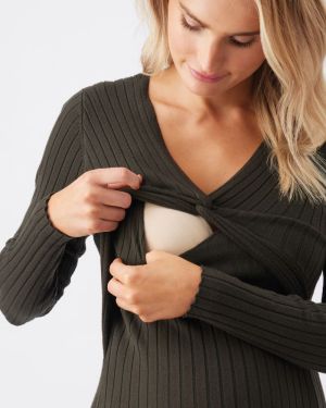 REMI KNIT NURSING DRESS IVY