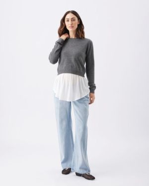 SANDY DETACHABLE NURSING KNIT CHARCOAL MARIE