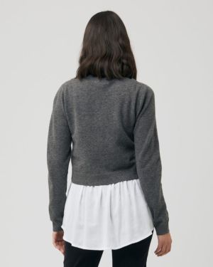 SANDY DETACHABLE NURSING KNIT CHARCOAL MARIE