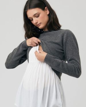 SANDY DETACHABLE NURSING KNIT CHARCOAL MARIE