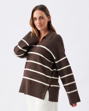 SCOUT NURSING KNIT CHOCOLATE/WHITE