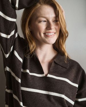 SCOUT NURSING KNIT CHOCOLATE/WHITE