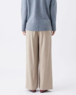 WIDE LEG TENCEL PANT TAUPE