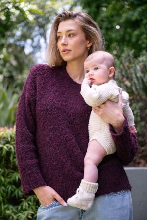 THEO COSY KNIT BURGUNDY