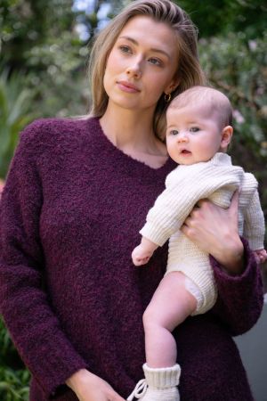 THEO COSY KNIT BURGUNDY