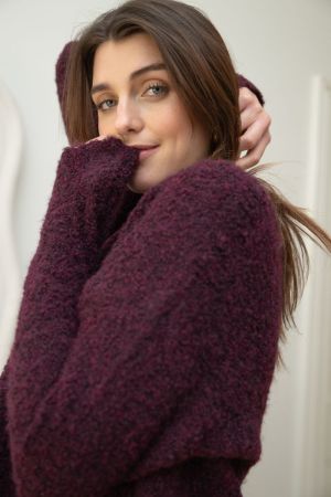 THEO COSY KNIT BURGUNDY