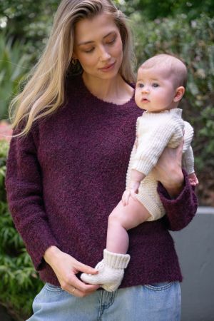 THEO COSY KNIT BURGUNDY