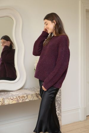 THEO COSY KNIT BURGUNDY
