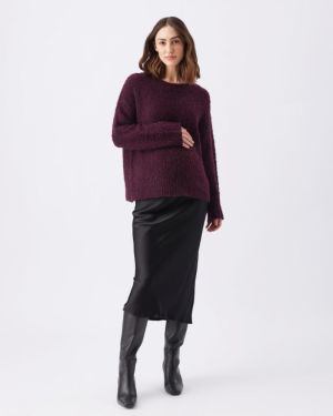 THEO COSY KNIT BURGUNDY