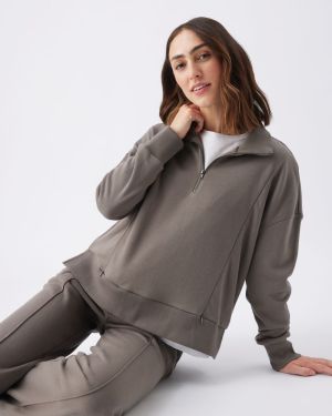 TERRY WIDE LEG JOGGER CHARCOAL MARIE