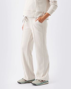 TERRY WIDE LEG JOGGER CHALK