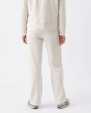 TERRY WIDE LEG JOGGER CHALK