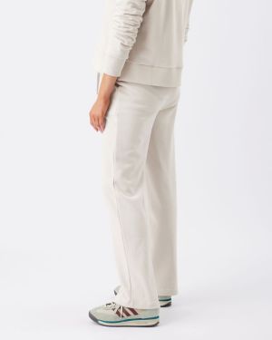 TERRY WIDE LEG JOGGER CHALK
