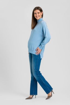 JEANS STRAIGHT ANKLE W007 DYED STONE