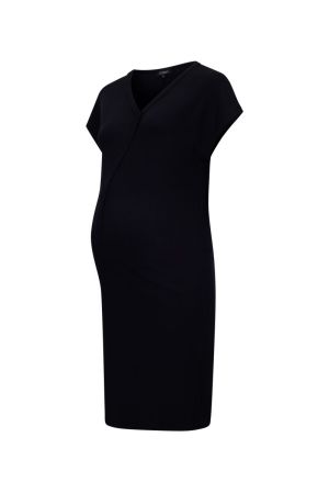 RIB DRESS BAMBOO BLACK