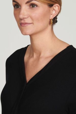 RIB DRESS BAMBOO BLACK