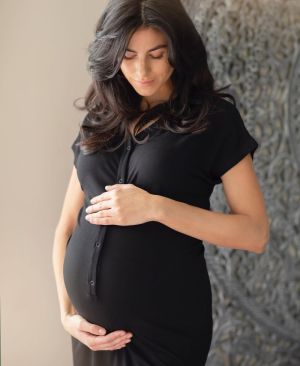 RIB DRESS BAMBOO BLACK