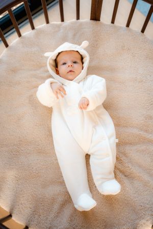 ONESIE VERLOURS ECRU