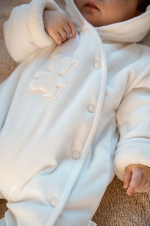 ONESIE VERLOURS ECRU