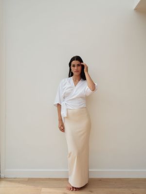 WRAP BLOUSE WHITE