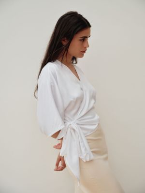 WRAP BLOUSE WHITE