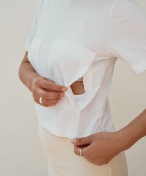 NURSING SHIRT WHITE